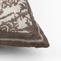 Lino Damasco Pillow with Branca Stripe Framing