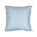 Lino Pillow with Brush Fringe