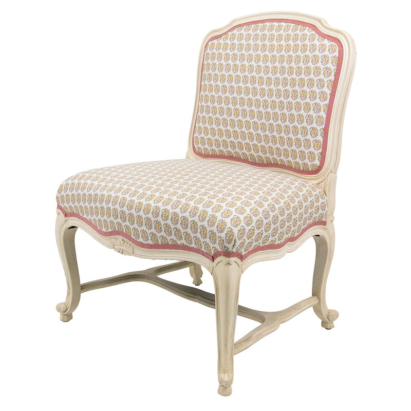 A Pair of Louis XV Style Painted Slipper Chairs