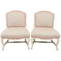 A Pair of Louis XV Style Painted Slipper Chairs