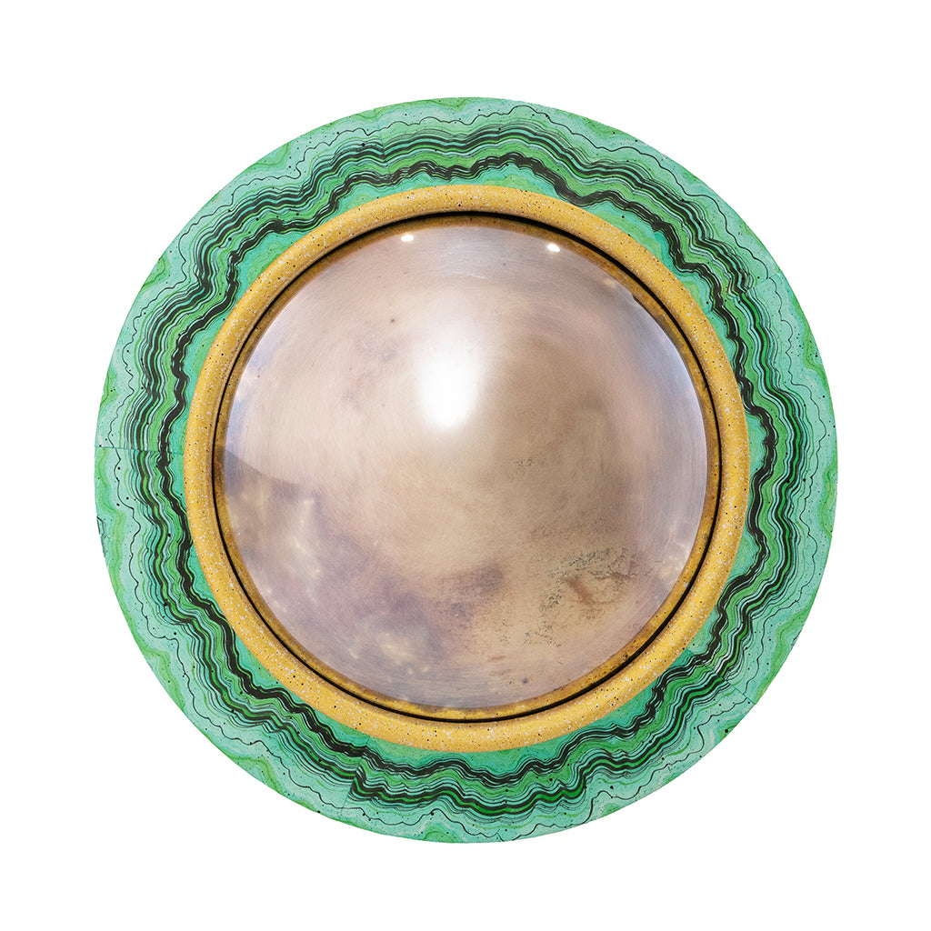 Malachite Convex Mirror