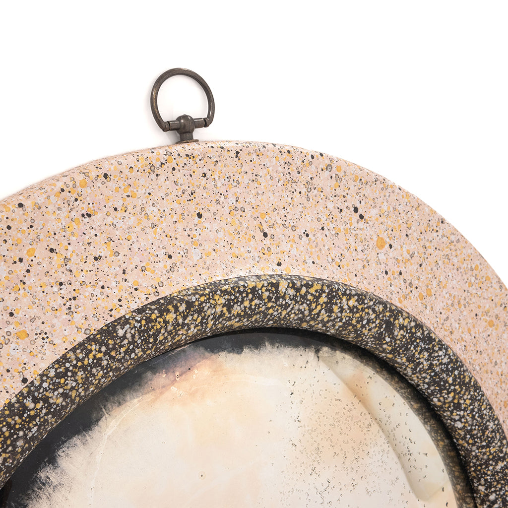Pink and Black Convex Mirror