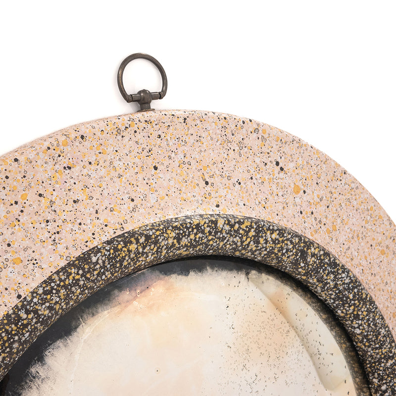 Pink and Black Convex Mirror
