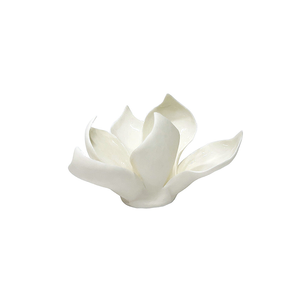 Porcelain Magnolia Candle Holder