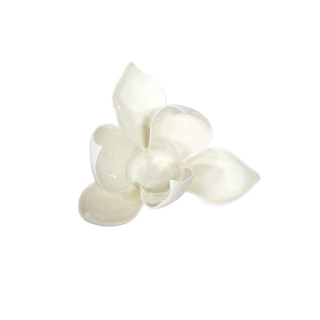 Porcelain Magnolia Candle Holder