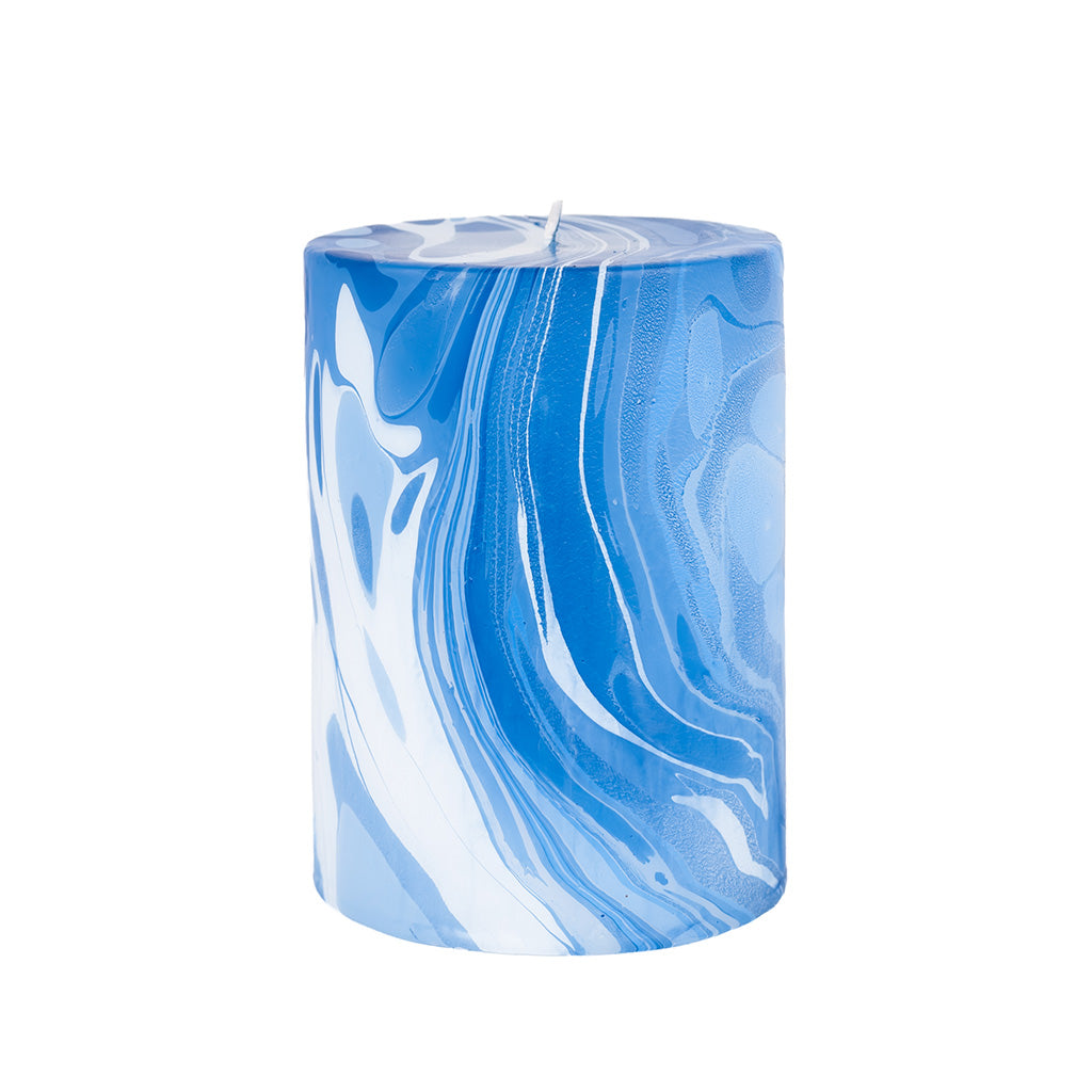 Marbleized Pillar Candle