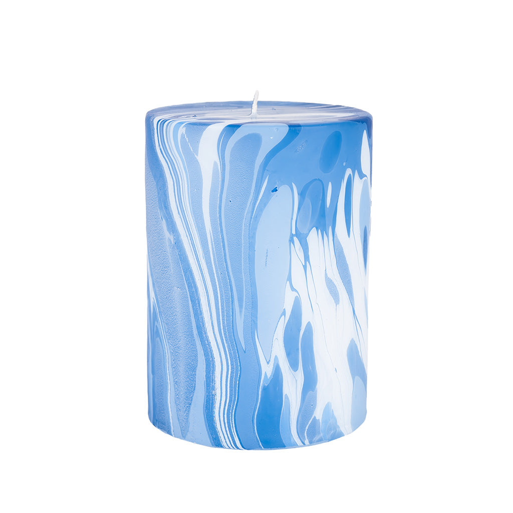 Marbleized Pillar Candle