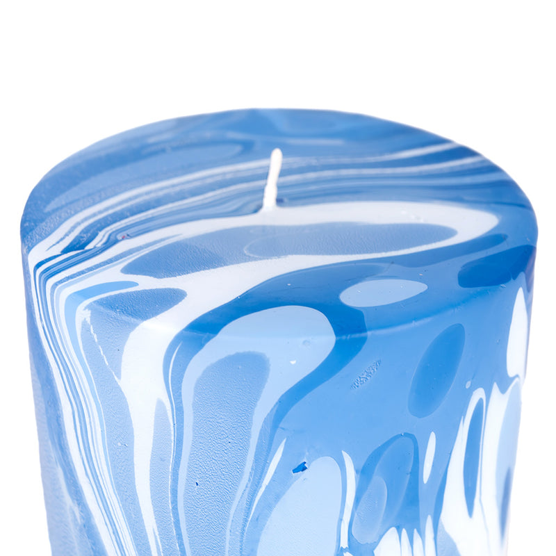 Marbleized Pillar Candle