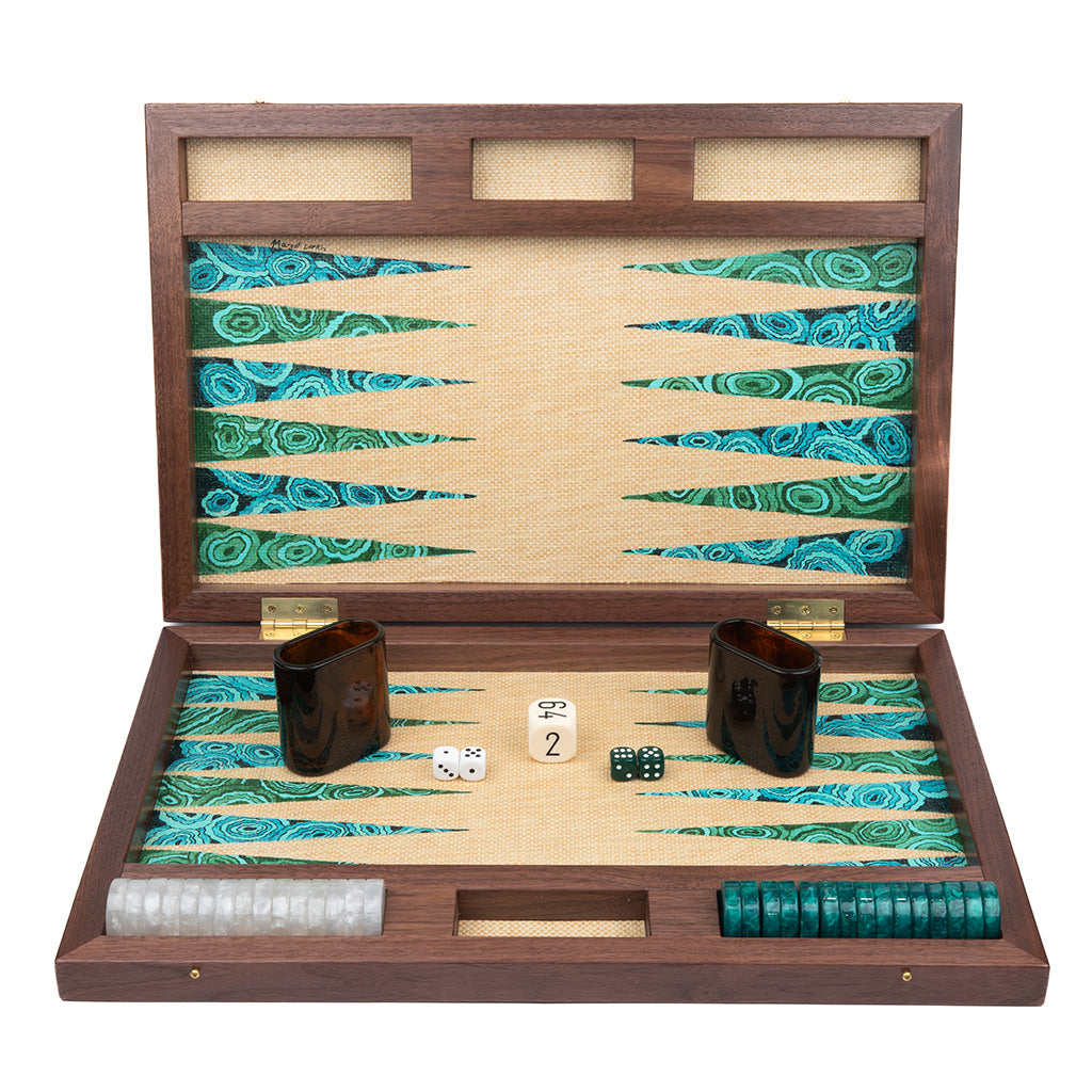 Casa Branca x Nine Fair Malachite Backgammon Board