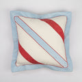 Multi-Fabric Stripe Pillow with Flange and Piping