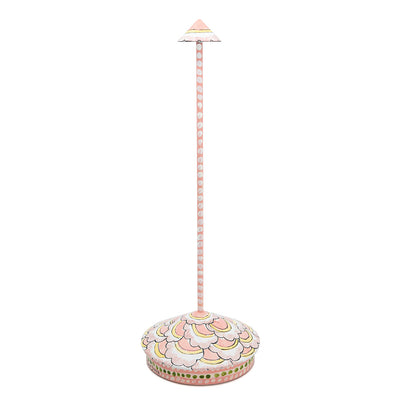 Hand-Painted Wireless Palampore Mushroom Lamp
