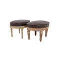 A Near Pair of Antique Louis XVI Oval Footstools