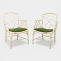 A Pair of Painted Fretwork Armchairs Attributed to Colefax and Fowler