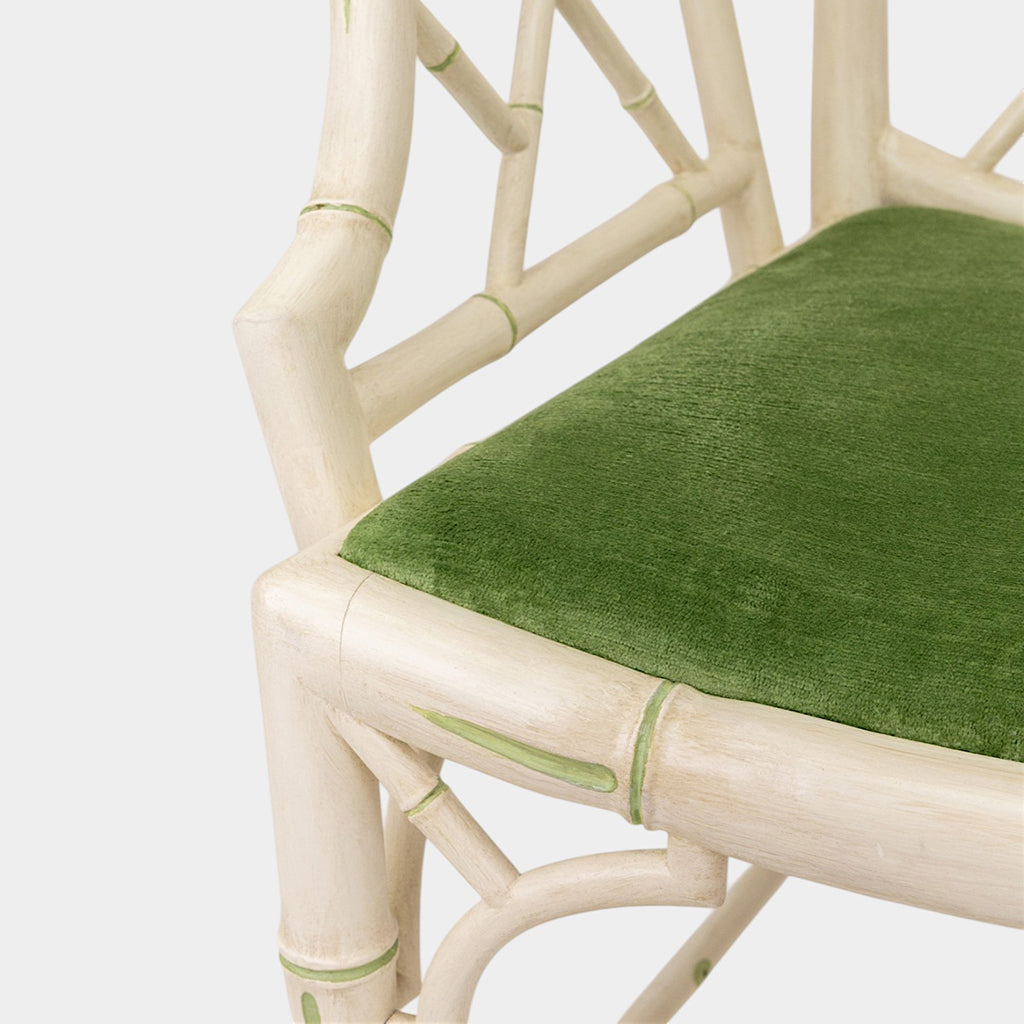 A Pair of Painted Fretwork Armchairs Attributed to Colefax and Fowler