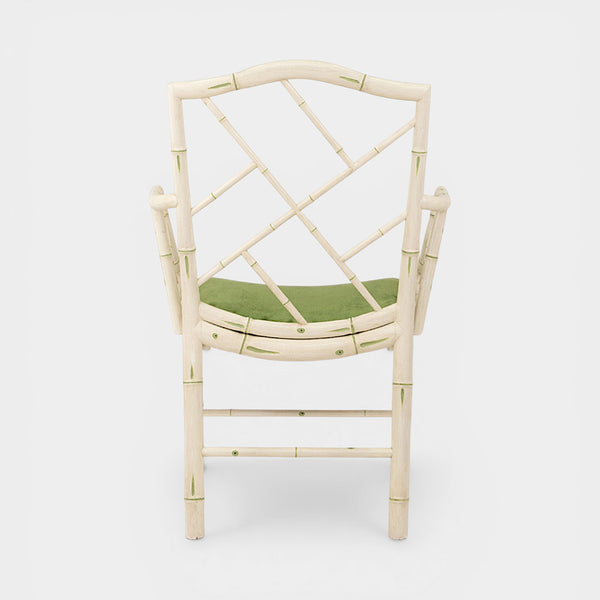 A Pair of Painted Fretwork Armchairs Attributed to Colefax and Fowler
