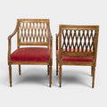 Pair of Regency Carved and Gilded Arm Chairs
