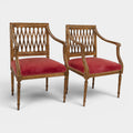 Pair of Regency Carved and Gilded Arm Chairs