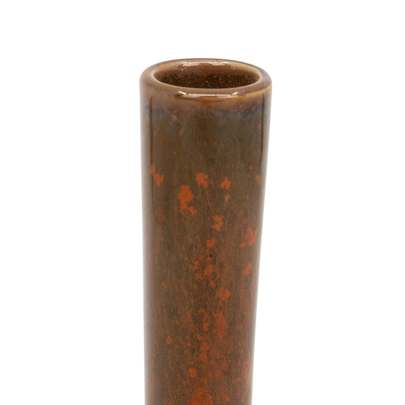 A Pair of Petite Flambé Glazed Bottle-Neck Shaped Vases