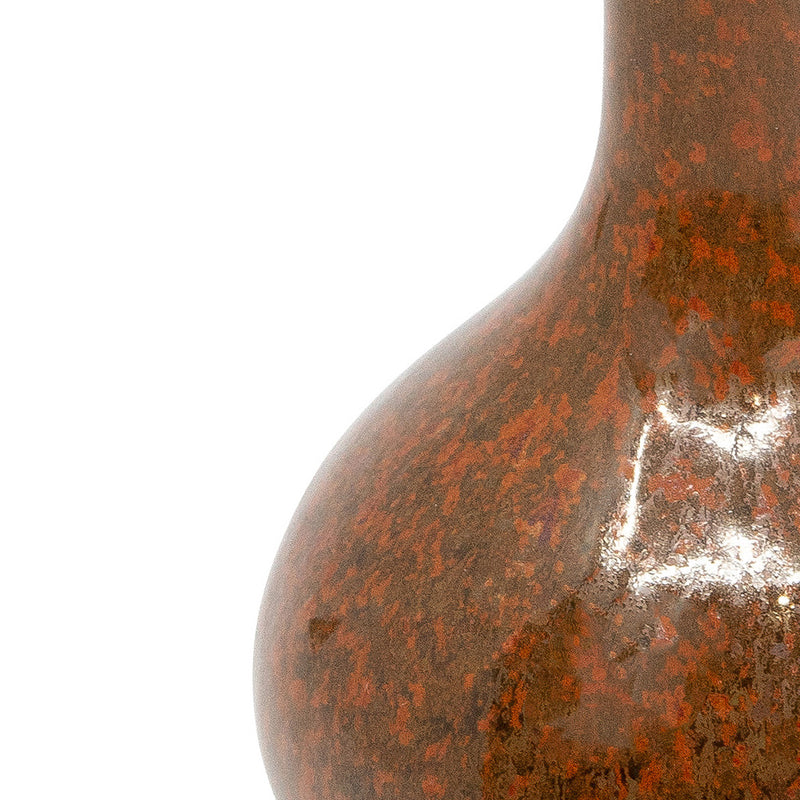 A Pair of Petite Flambé Glazed Bottle-Neck Shaped Vases