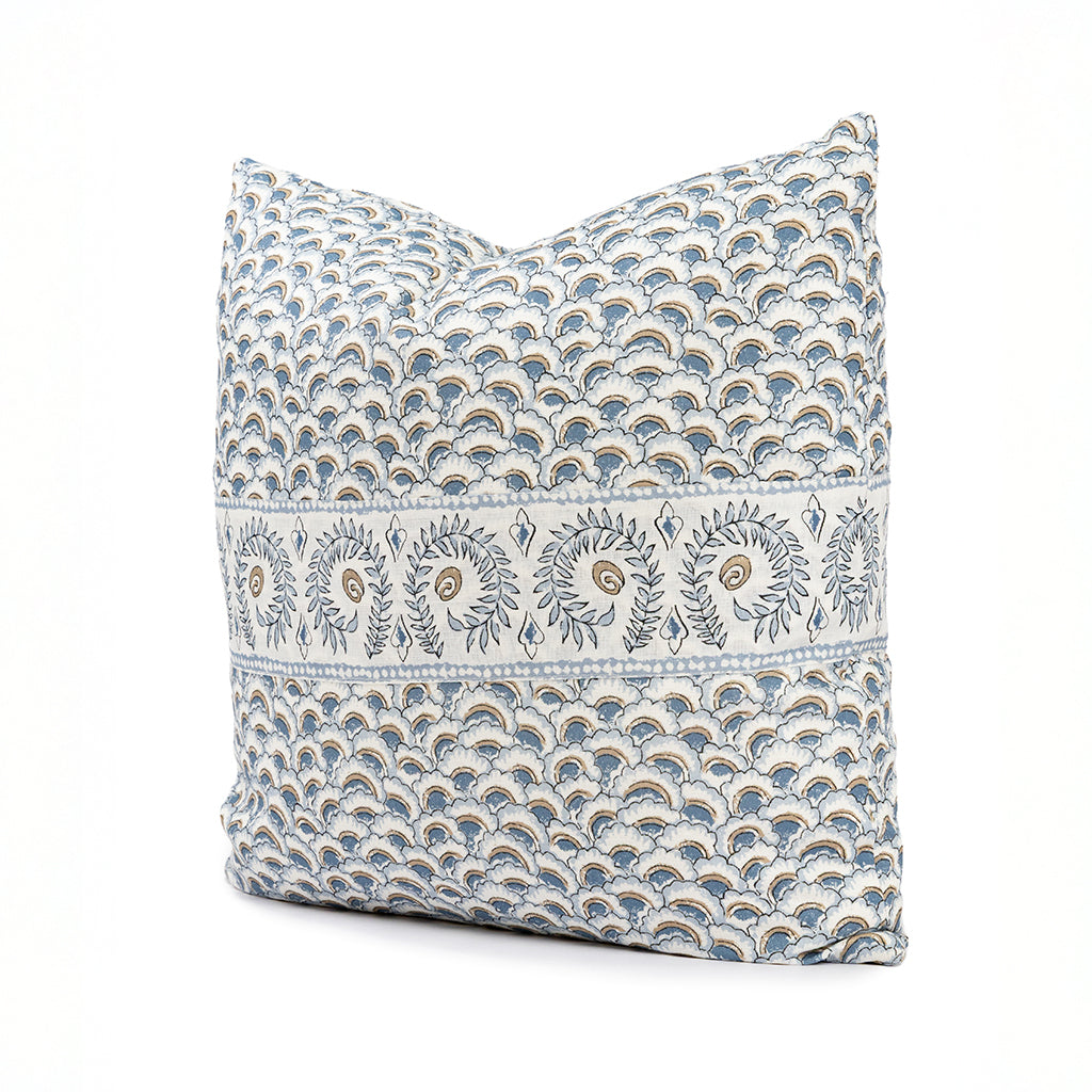 Palampore Petal Pillow with Palampore Stripe