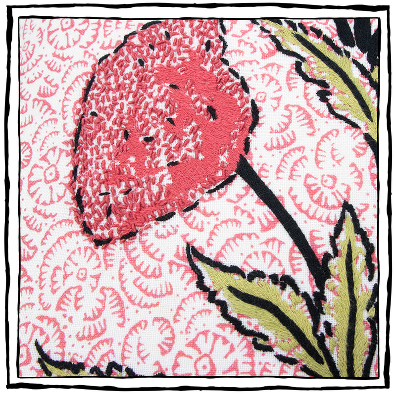 Red Papavero on Jaipur Fiore Coral