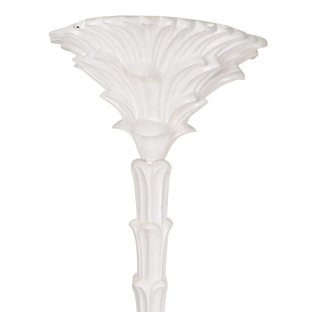 A Pair of Plaster Torchère Lamps in the Manner of Serge Roche