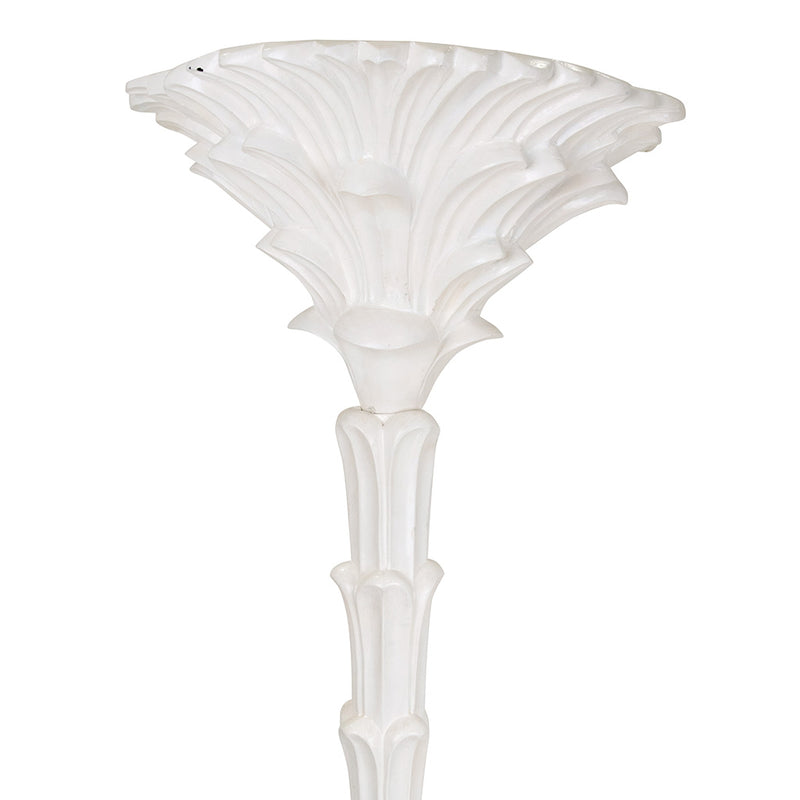 A Pair of Plaster Torchère Lamps in the Manner of Serge Roche