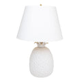 Pair of Italian White Porcelain Pineapple Lamps