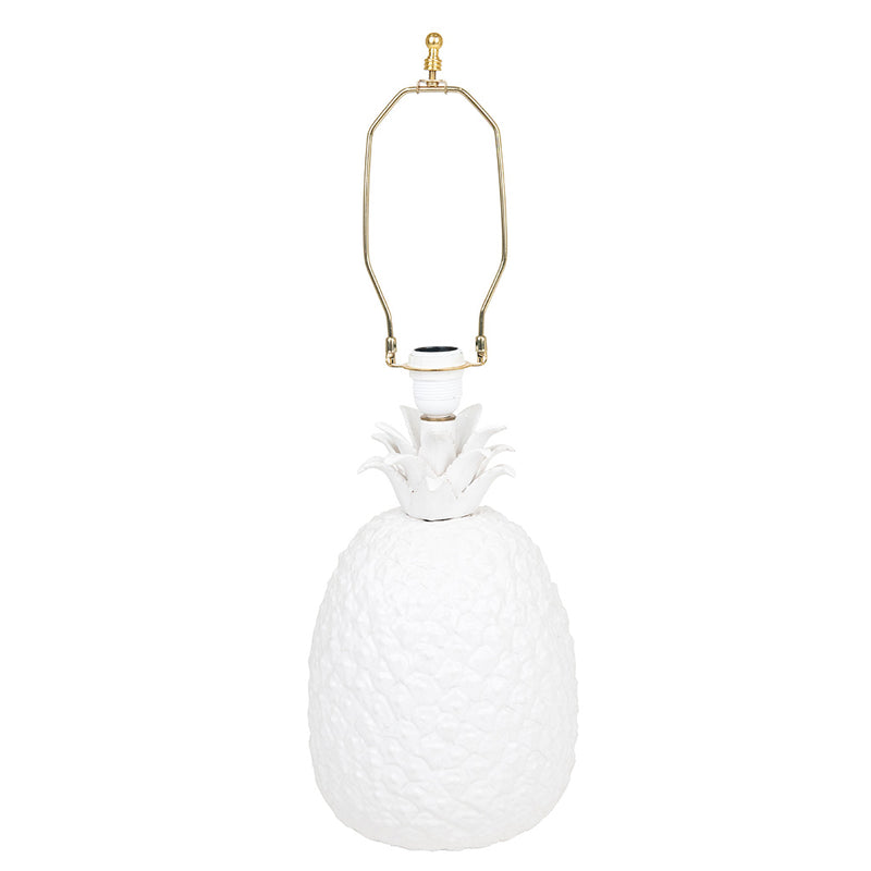 Pair of Italian White Porcelain Pineapple Lamps