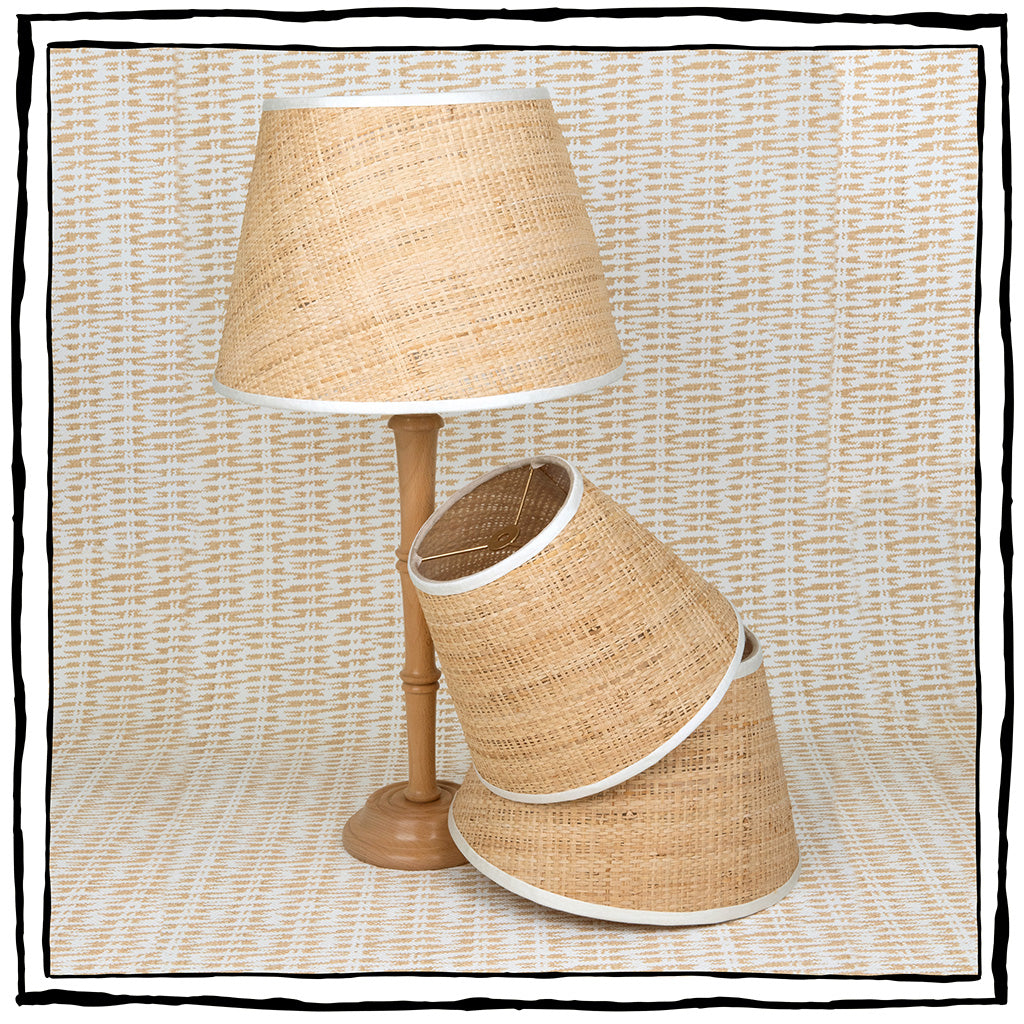 Suspension in outlet raffia Lampshade lace H60cm