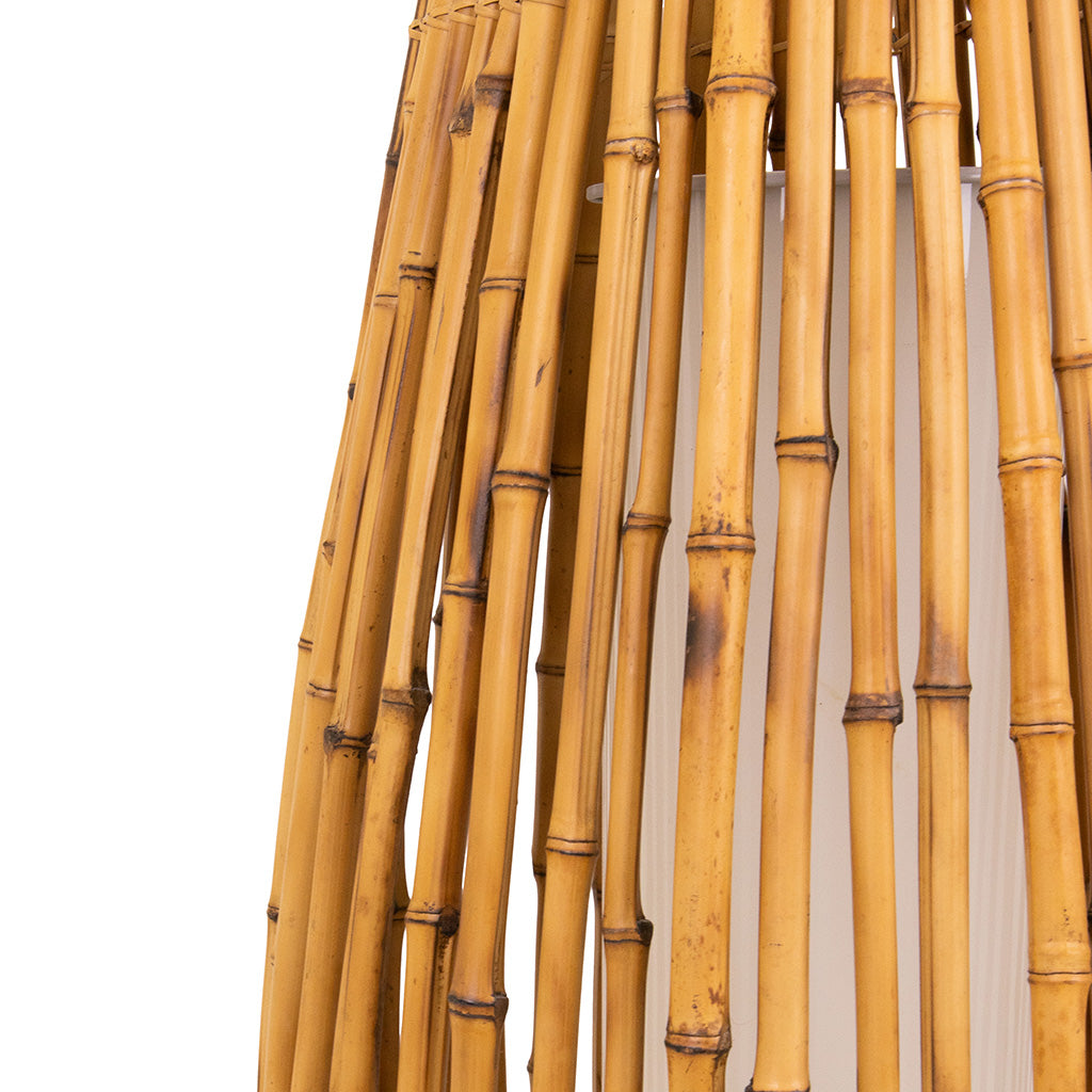 Rattan Floor Lamp in the Style of Franco Albini