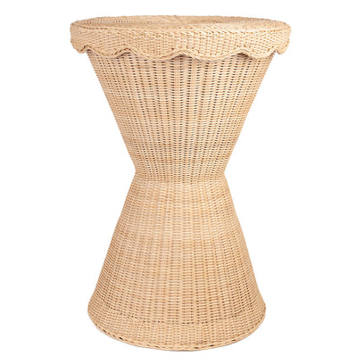 Rattan Hourglass Side Table