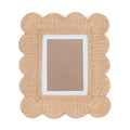 Rattan Scalloped Photo Frame