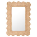 Rattan Scalloped Mirror