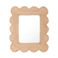Rattan Scalloped Mirror
