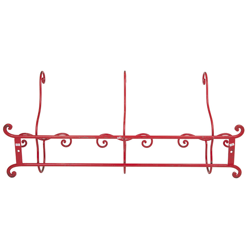 Red Lacquered Wall Mounted Coat Rack by Fornasetti