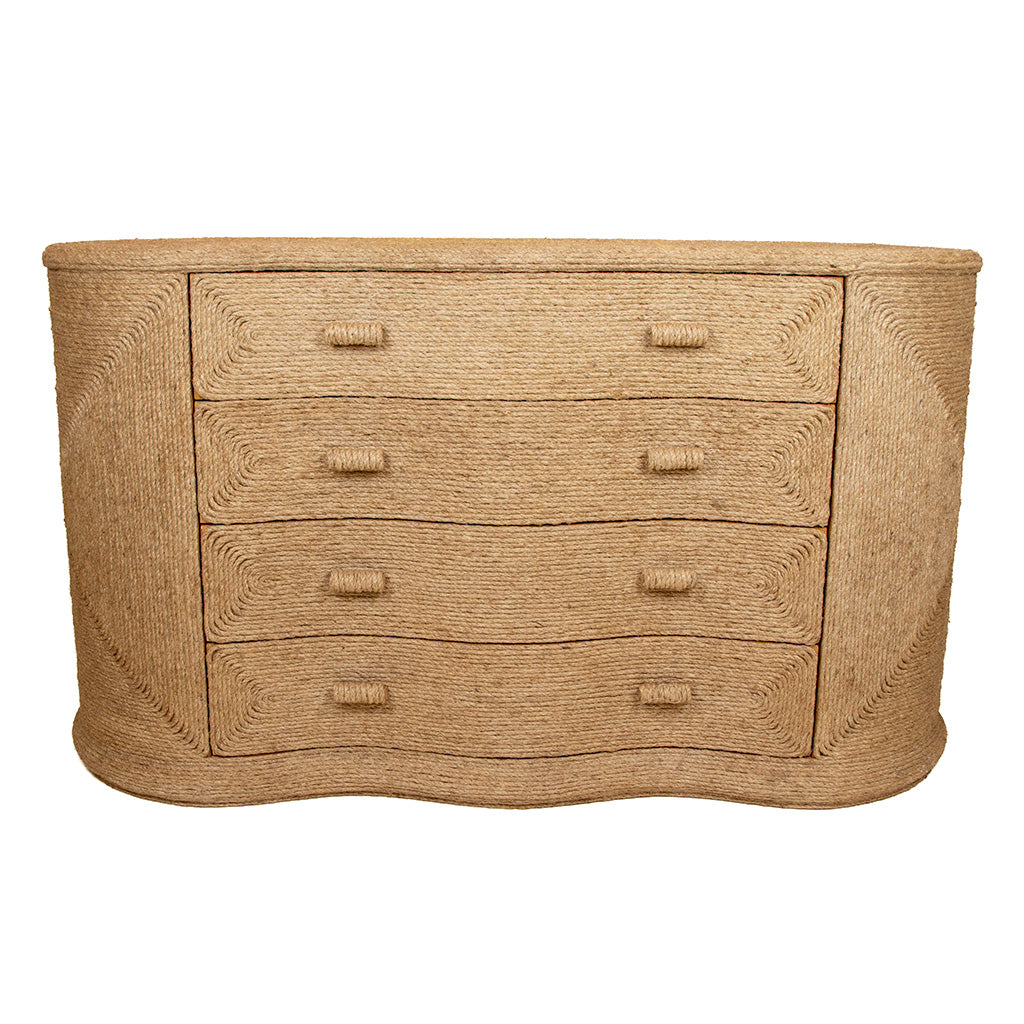 Curved Routed Drawer Rope Curved Chest of Drawers | Casa Branca
