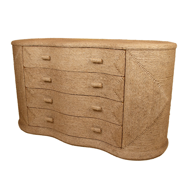 Rope Curved Chest of Drawers