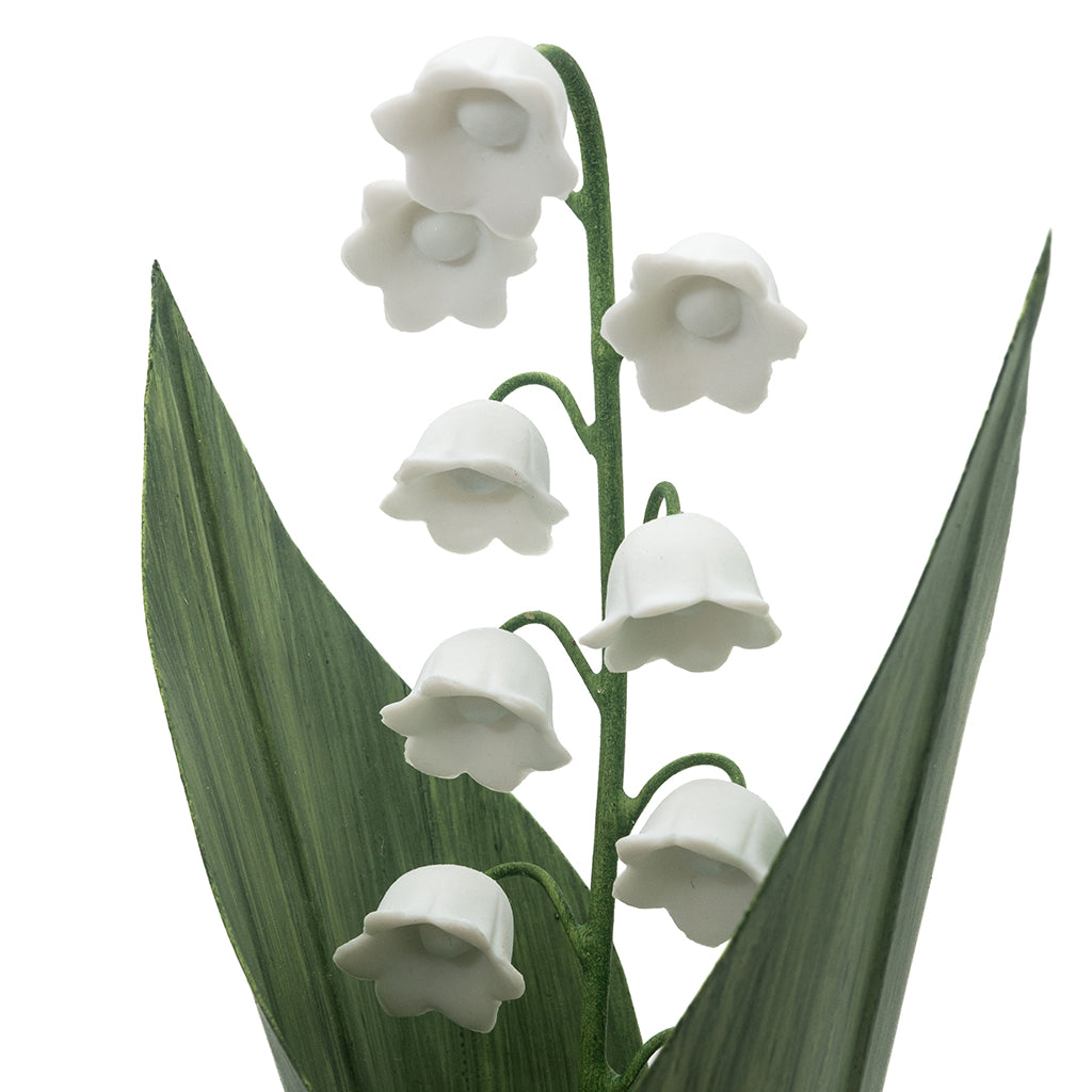 Porcelain Lily of the Valley in Terracotta Pot
