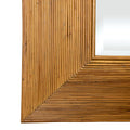 Square Rattan Mirror in the Style of Gabriella Crespi
