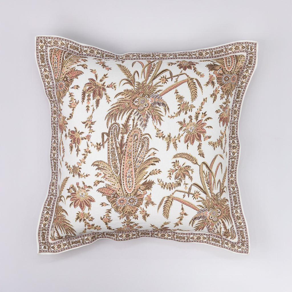 Srinagar Pillow with Srinagar Stripe Flange