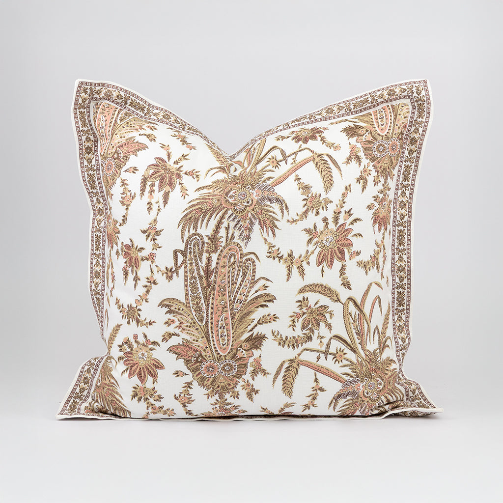 Srinagar Pillow with Srinagar Stripe Flange