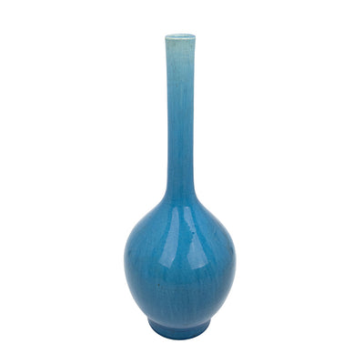 A Turquoise Blue Glazed Bottle Vase