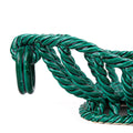 Vallauris Green Glaze Woven Ceramic Basket