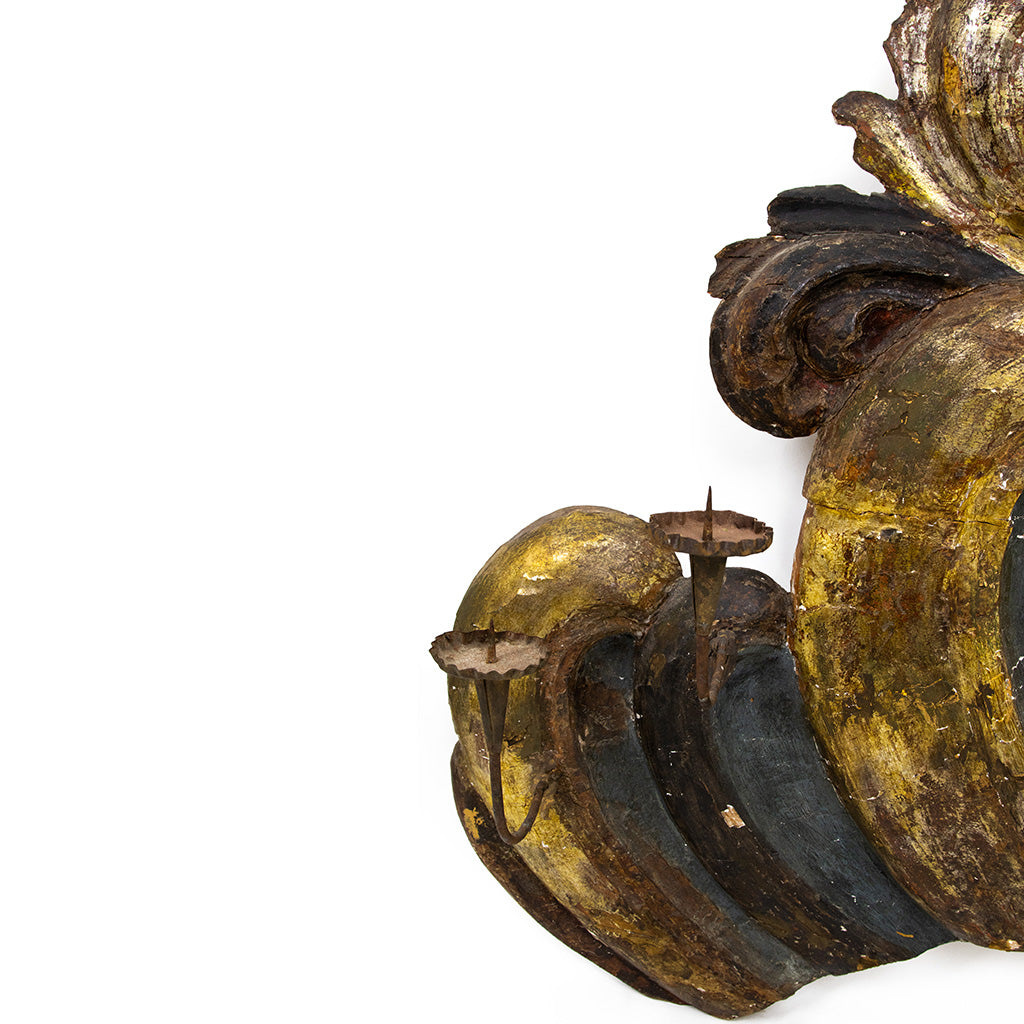 A Pair of Venetian Baroque Foliate Candelabra