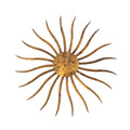 Vintage Brutalist Gilt Iron Sunburst Sconce