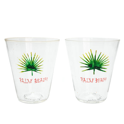 A Pair of Hand-Painted Water Glasses