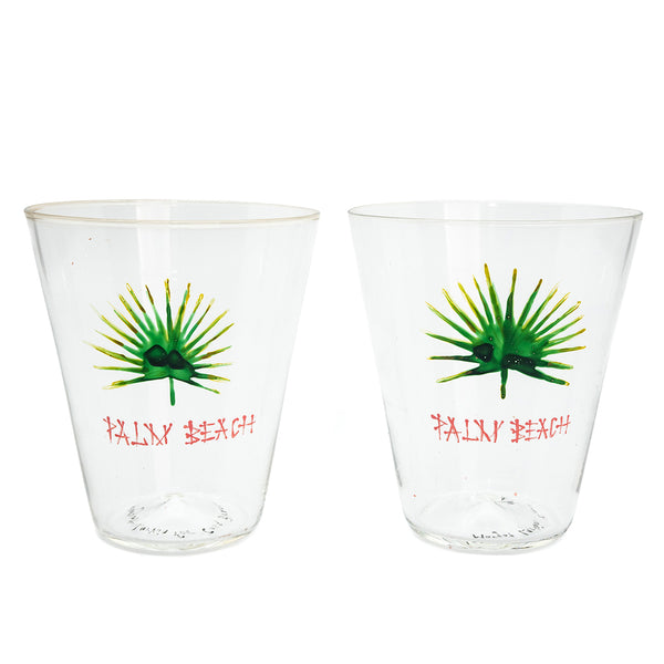 A Pair of Hand-Painted Water Glasses