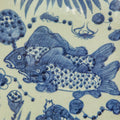 A Pair of Hand Painted Blue and White Porcelain Canton Tea Canister Lamps