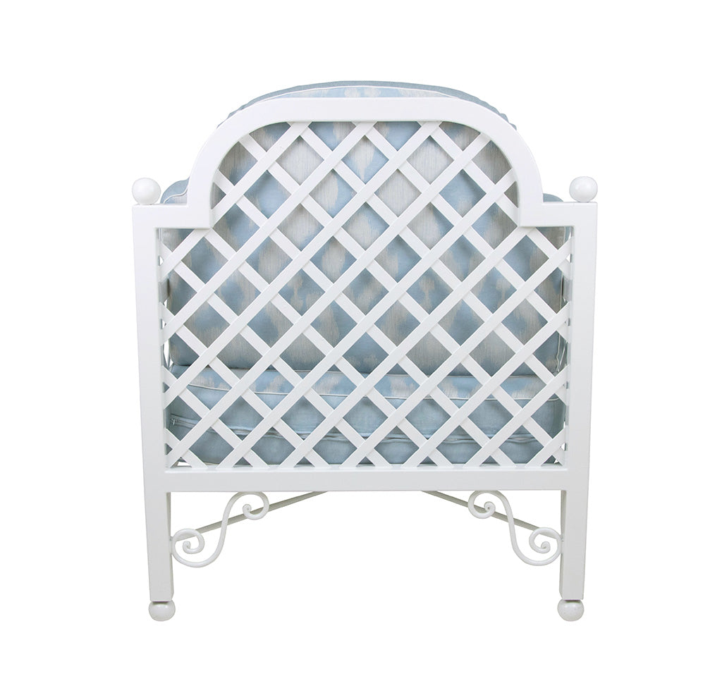 White Lacquered Wrought Iron Sofa and Two Armchairs in the Style of Emilio Terry